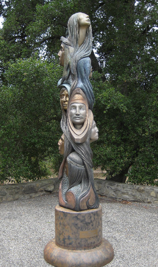 Bronze Totem Sculpture
